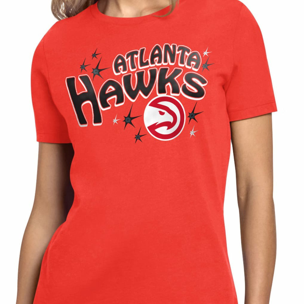 Red Atlanta Hawks Starter Women's Fireworks T-Shirt | NBA