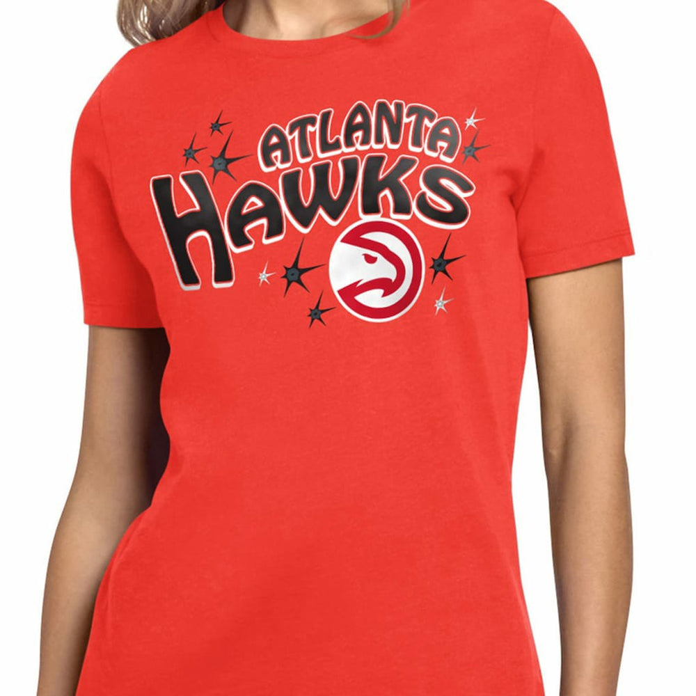 Red Atlanta Hawks Starter Women's Fireworks T-Shirt | NBA