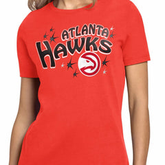 Red Atlanta Hawks Starter Women's Fireworks T-Shirt | NBA