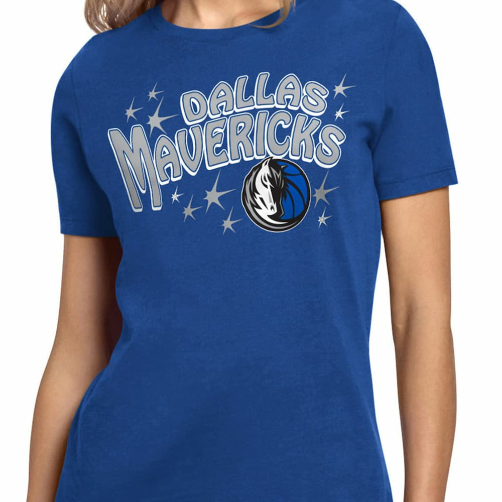 Blue Dallas Mavericks Starter Women's Fireworks T-Shirt sale | NBA