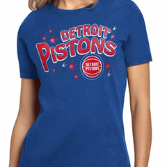 Blue Detroit Pistons Starter Women's Fireworks T-Shirt sale | NBA