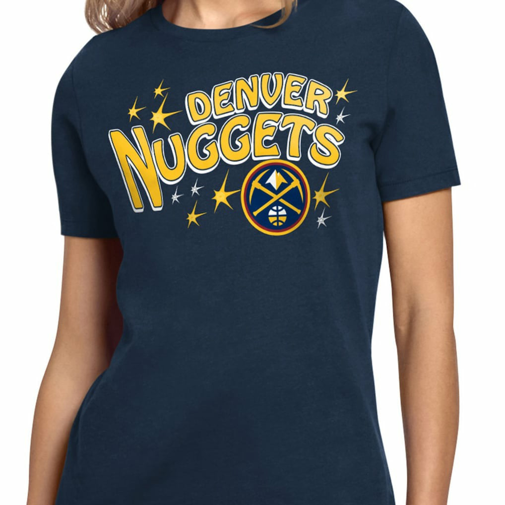 Navy Denver Nuggets Starter Women's Fireworks T-Shirt sale | NBA