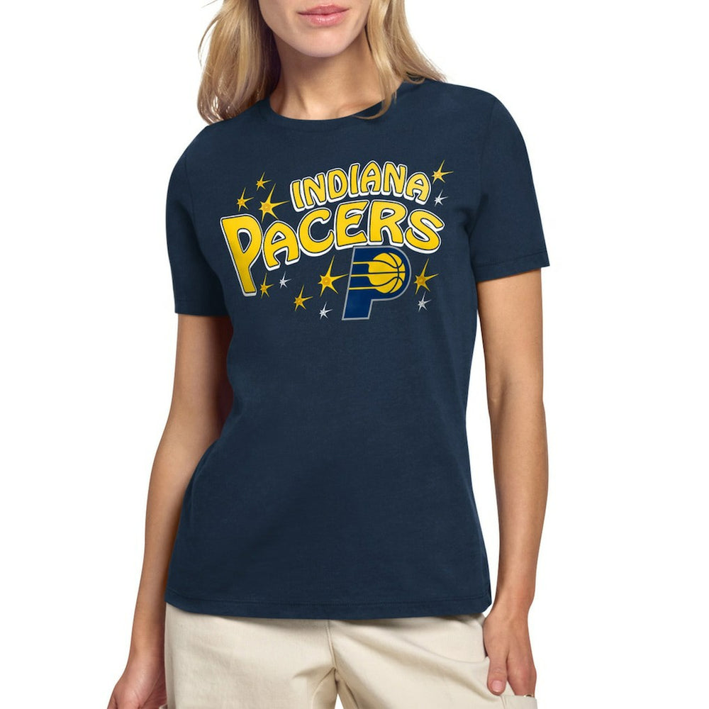 Navy Indiana Pacers Starter Women's Fireworks T-Shirt | NBA
