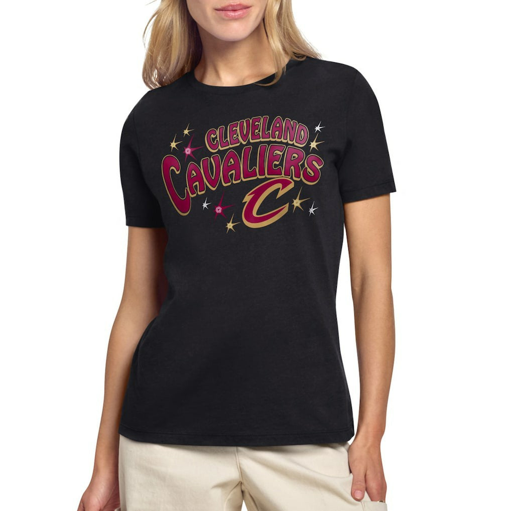 Black Cleveland Cavaliers Starter Women's Fireworks T-Shirt sale | NBA
