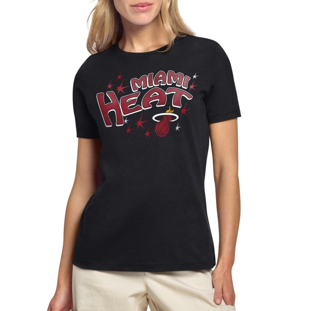 Black Miami Heat Starter Women's Fireworks T-Shirt | NBA