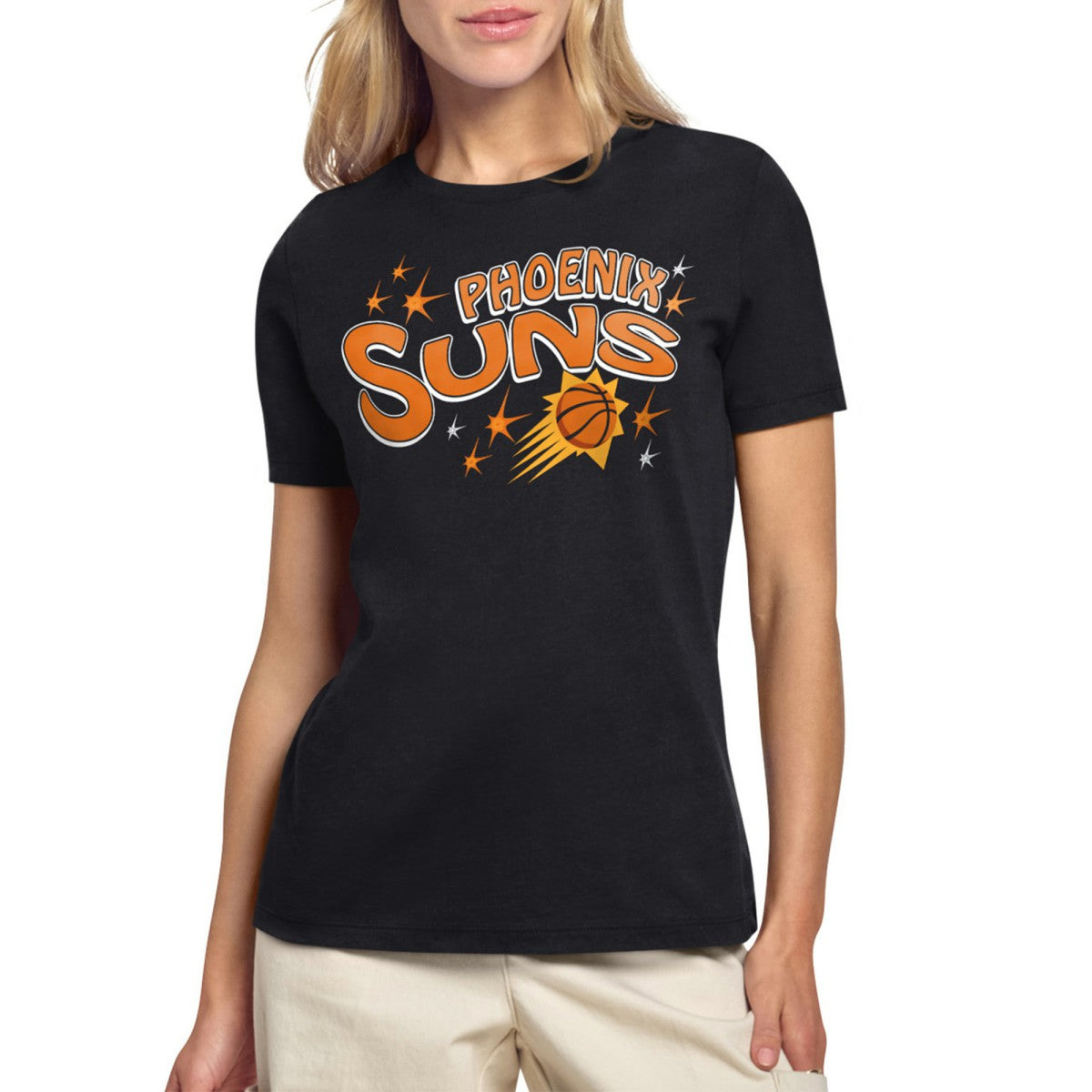 Black Phoenix Suns Starter Women's Fireworks T-Shirt | NBA