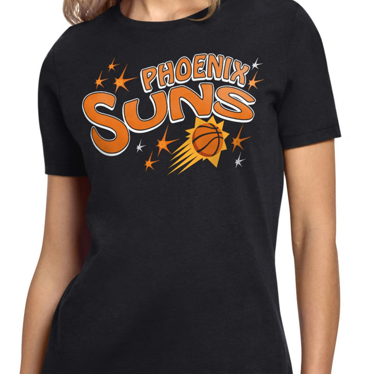 Black Phoenix Suns Starter Women's Fireworks T-Shirt | NBA