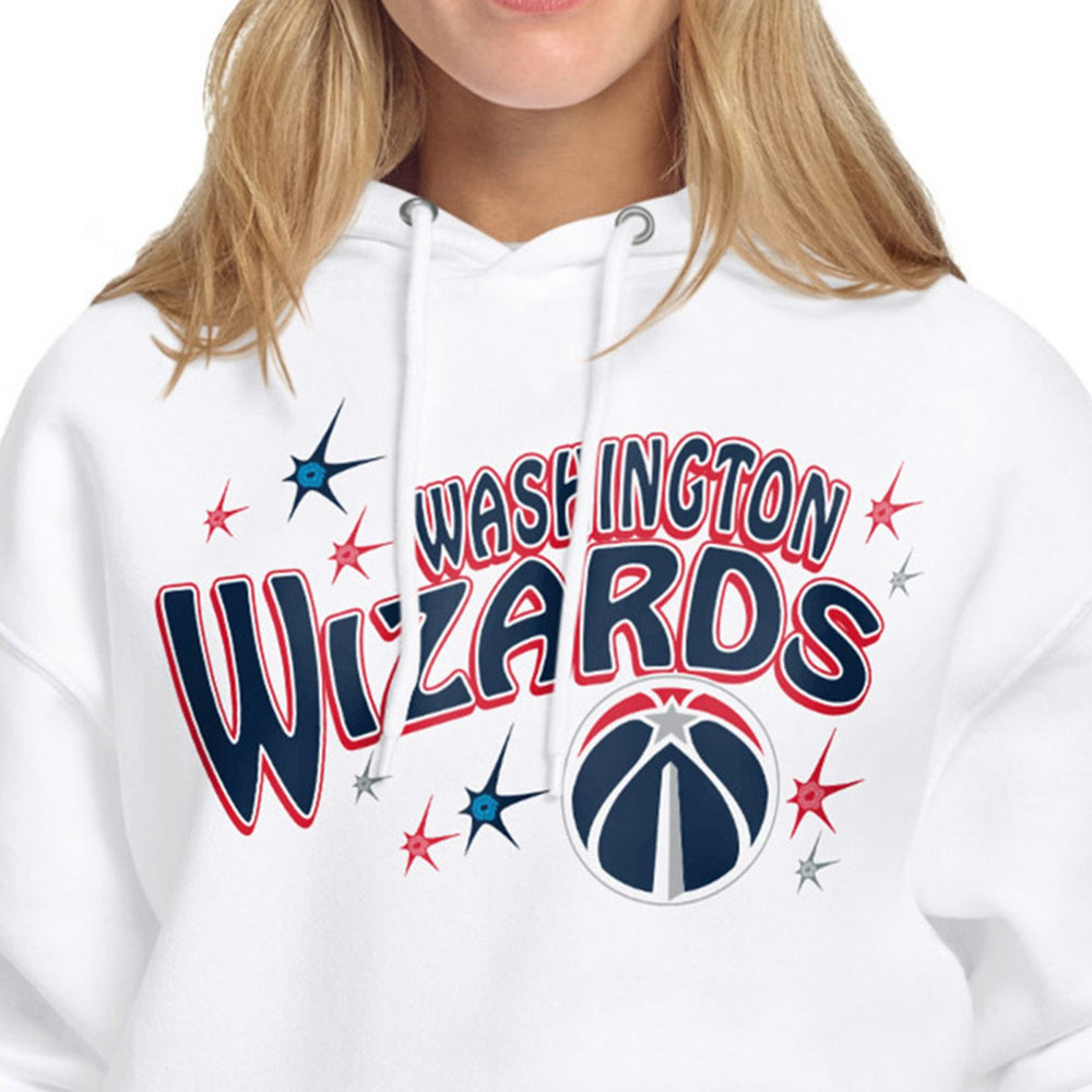 White Washington Wizards Starter Women's Fireworks Fleece Hoodie | NBA