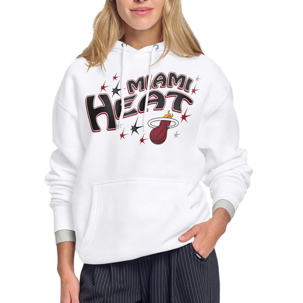 White Miami Heat Starter Women's Fireworks Fleece Hoodie | NBA