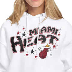 White Miami Heat Starter Women's Fireworks Fleece Hoodie | NBA