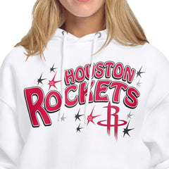 White Houston Rockets Starter Women's Fireworks Fleece Hoodie sale | NBA