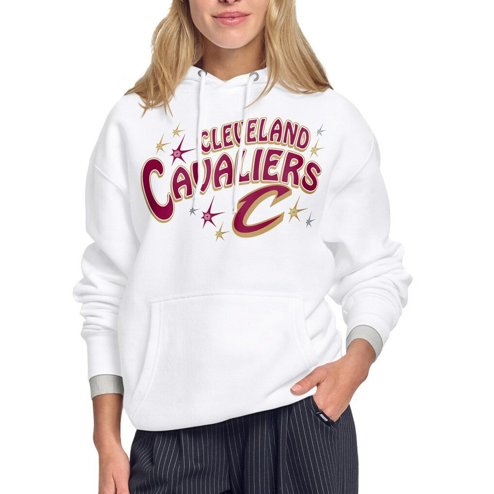 White Cleveland Cavaliers Starter Women's Fireworks Fleece Hoodie sale | NBA