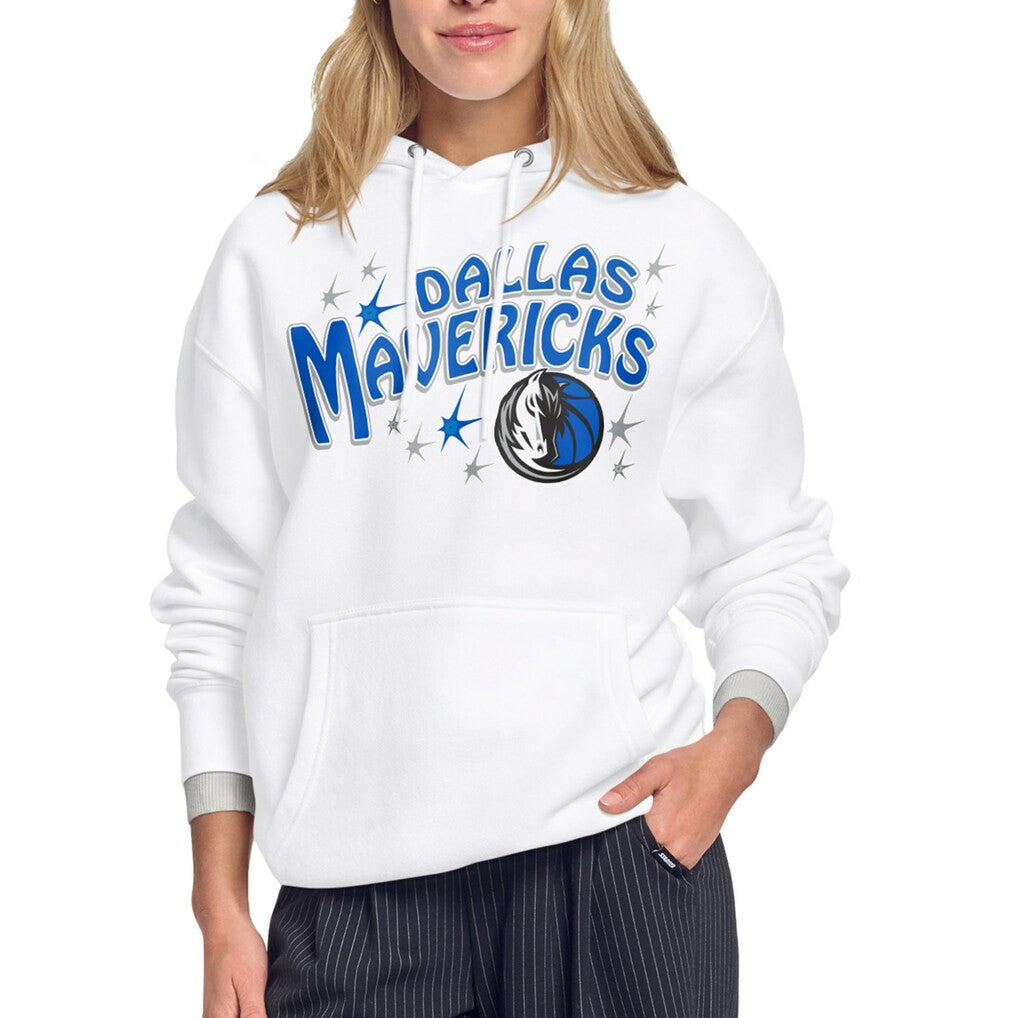 White Dallas Mavericks Starter Women's Fireworks Fleece Hoodie sale | NBA