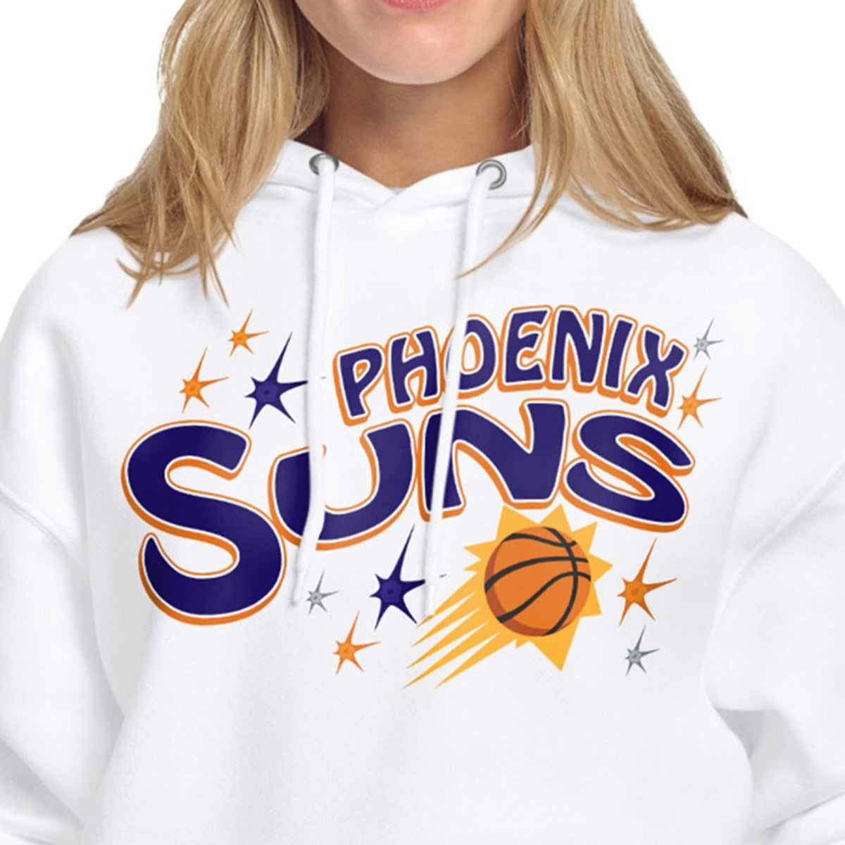 White Phoenix Suns Starter Women's Fireworks Fleece Hoodie | NBA