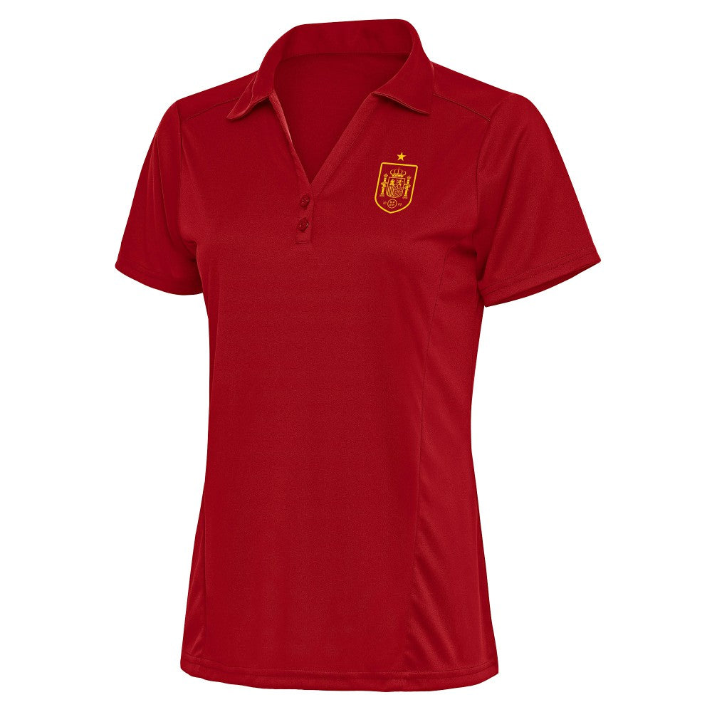Spain National Team Antigua Women's Statement Y-Neck Polo