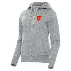 Spain National Team Antigua Women's Takeover Fleece Raglan Full-Zip Hoodie