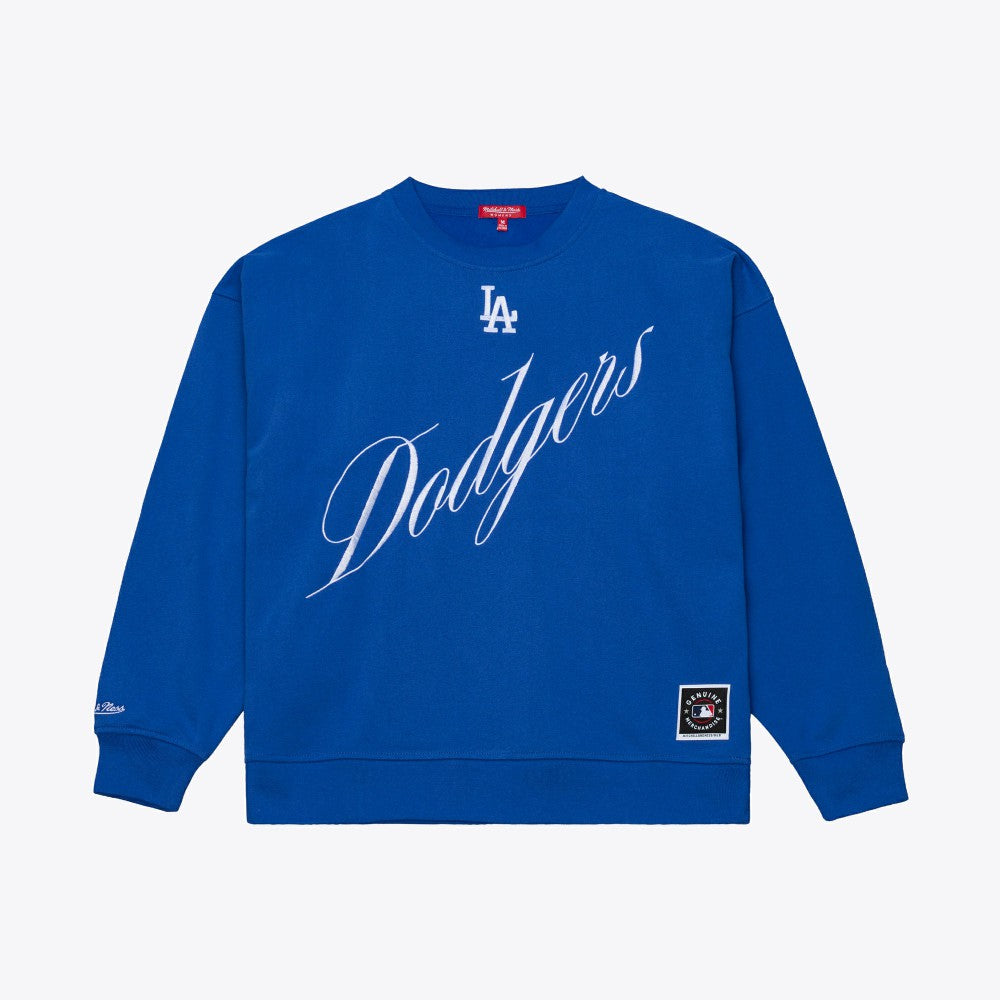 Los Angeles Dodgers Mitchell & Ness Women's Script Sweatshirt - MLB Sweatshirts