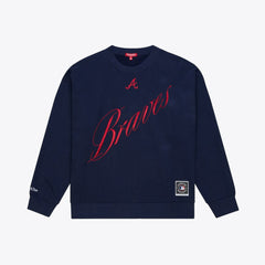 Atlanta Braves Mitchell & Ness Women's Script Sweatshirt - MLB Sweatshirts