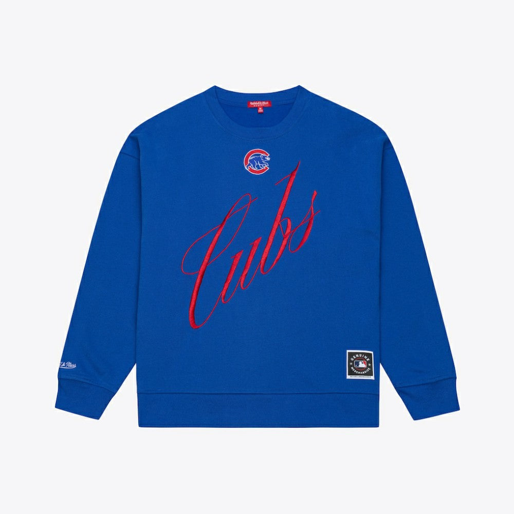 Chicago Cubs Mitchell & Ness Women's Script Sweatshirt - MLB Sweatshirts