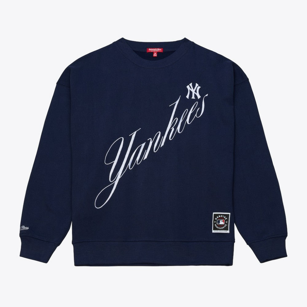 New York Yankees Mitchell & Ness Women's Script Sweatshirt - MLB Sweatshirts