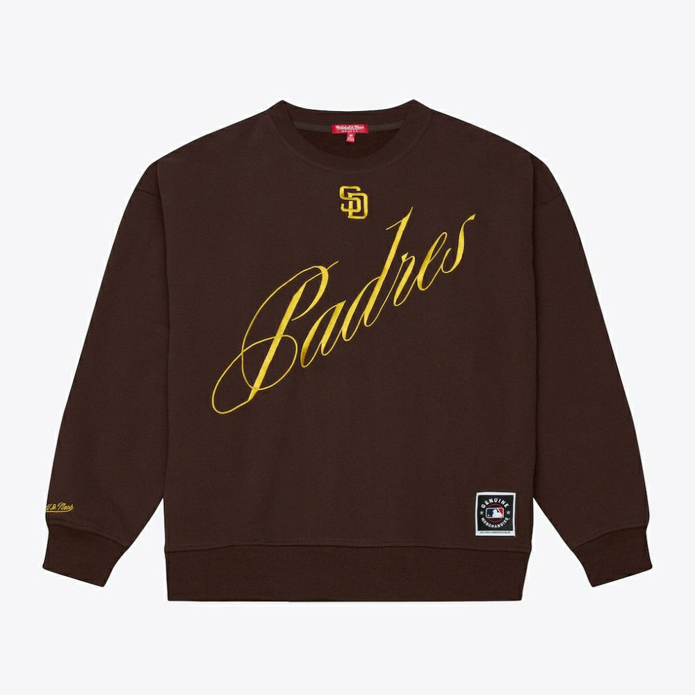 San Diego Padres Mitchell & Ness Women's Script Sweatshirt - MLB Sweatshirts
