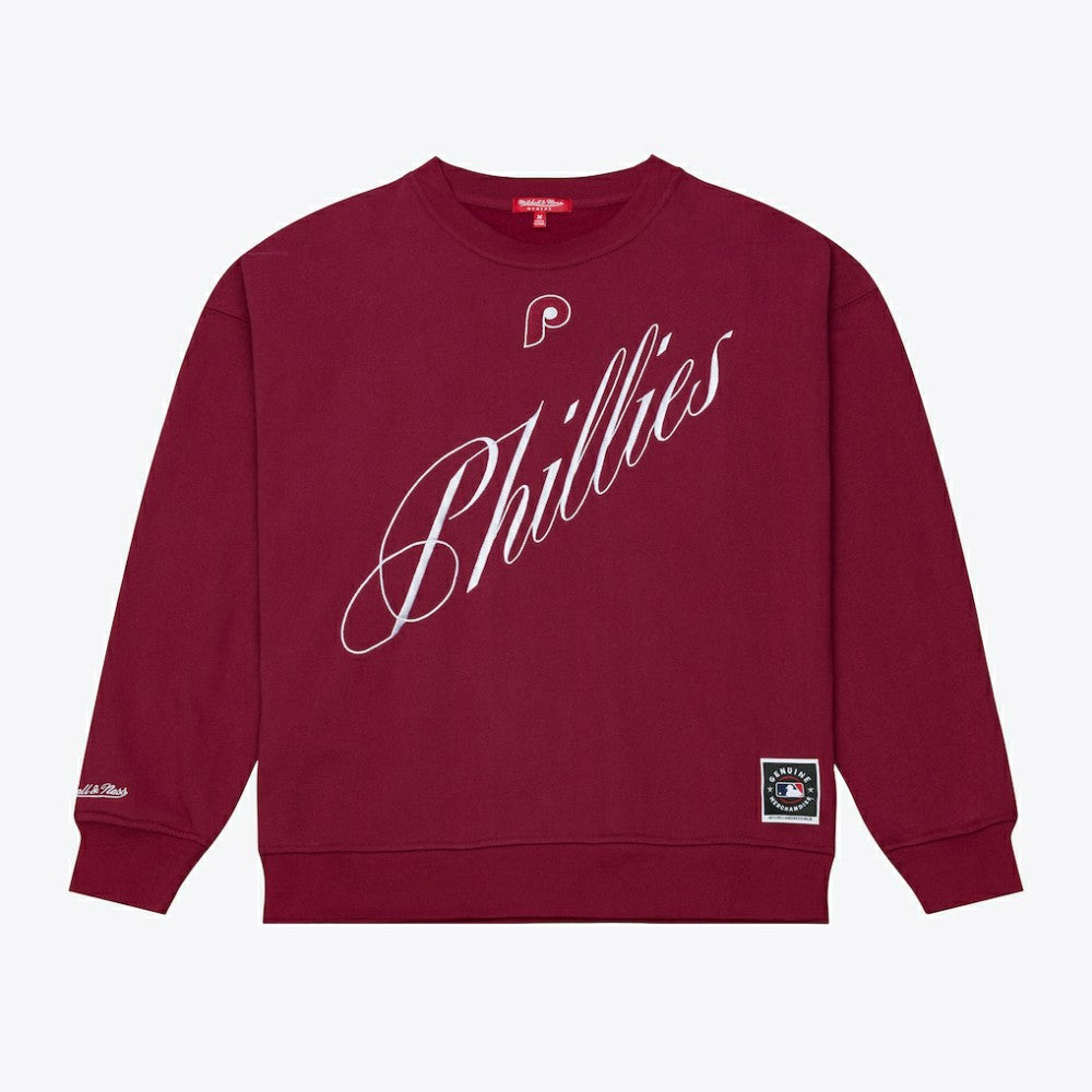 Philadelphia Phillies Mitchell & Ness Women's Script Sweatshirt - MLB Sweatshirts
