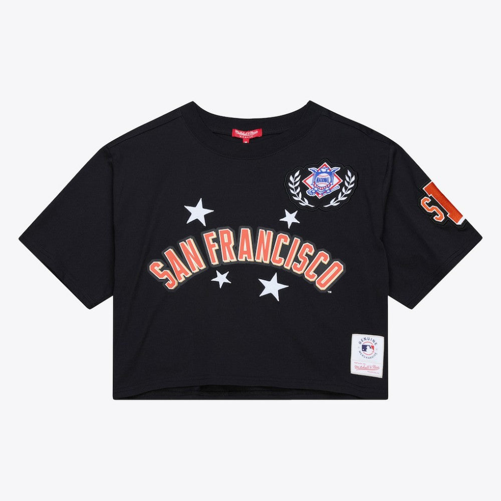 San Francisco Giants Mitchell & Ness Women's Pep Rally Cropped Boxy T-Shirt - MLB T-shirts