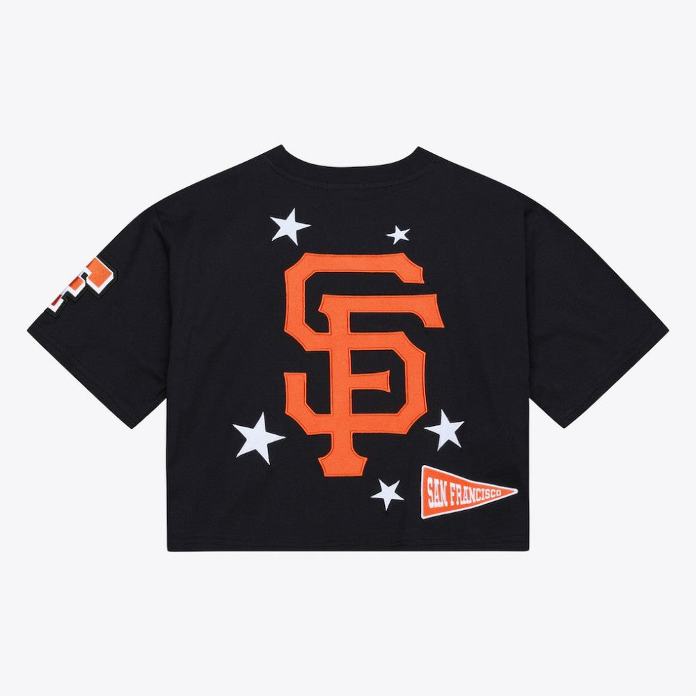 San Francisco Giants Mitchell & Ness Women's Pep Rally Cropped Boxy T-Shirt - MLB T-shirts