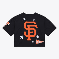 San Francisco Giants Mitchell & Ness Women's Pep Rally Cropped Boxy T-Shirt - MLB T-shirts