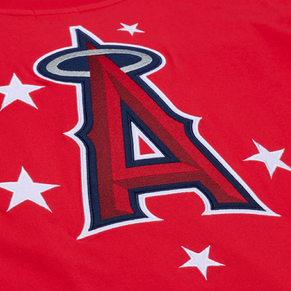 Los Angeles Angels Mitchell & Ness Women's Pep Rally Cropped Boxy T-Shirt - MLB T-shirts