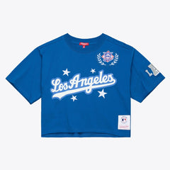 Los Angeles Dodgers Mitchell & Ness Women's Pep Rally Cropped Boxy T-Shirt - MLB T-shirts