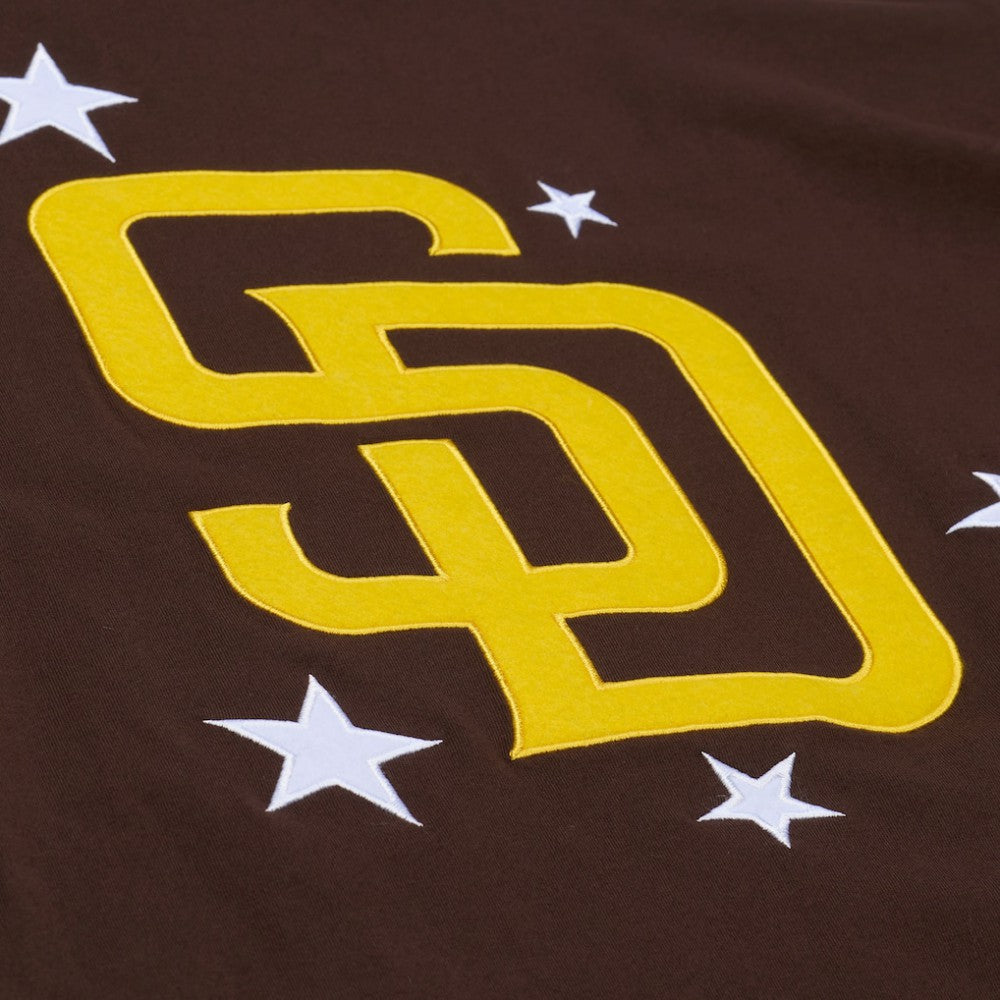 San Diego Padres Mitchell & Ness Women's Pep Rally Cropped Boxy T-Shirt - MLB T-shirts