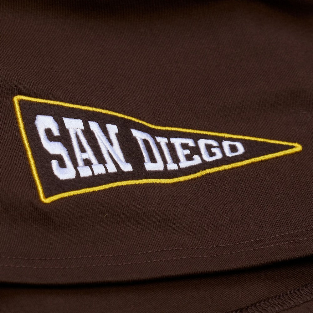 San Diego Padres Mitchell & Ness Women's Pep Rally Cropped Boxy T-Shirt - MLB T-shirts
