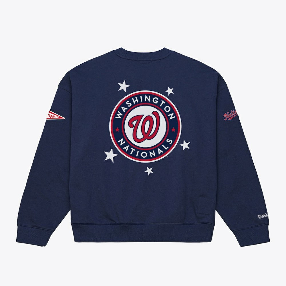 Washington Nationals Mitchell & Ness Women's Pep Rally Sweatshirt - MLB Sweatshirts