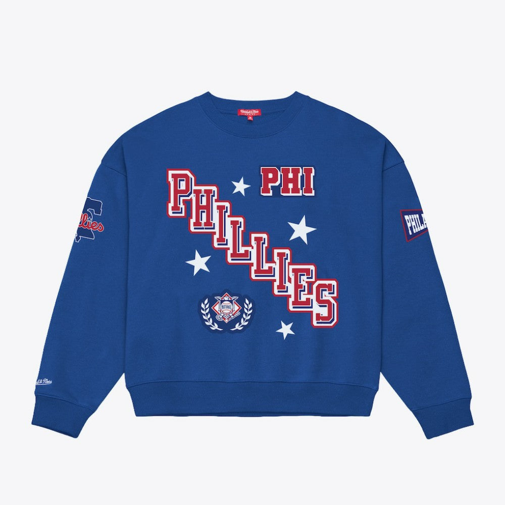 Philadelphia Phillies Mitchell & Ness Women's Pep Rally Sweatshirt - MLB Sweatshirts
