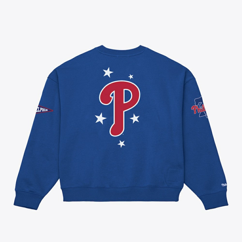 Philadelphia Phillies Mitchell & Ness Women's Pep Rally Sweatshirt - MLB Sweatshirts