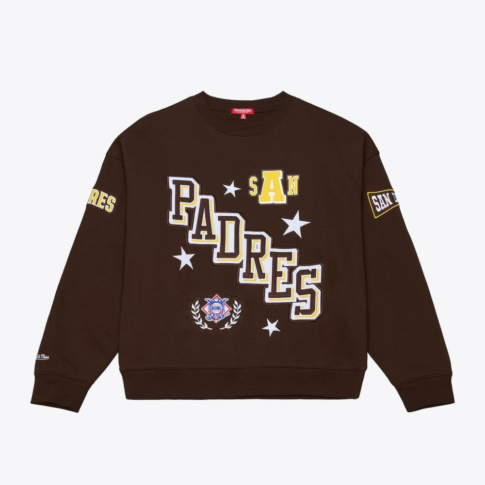 San Diego Padres Mitchell & Ness Women's Pep Rally Sweatshirt - MLB Sweatshirts