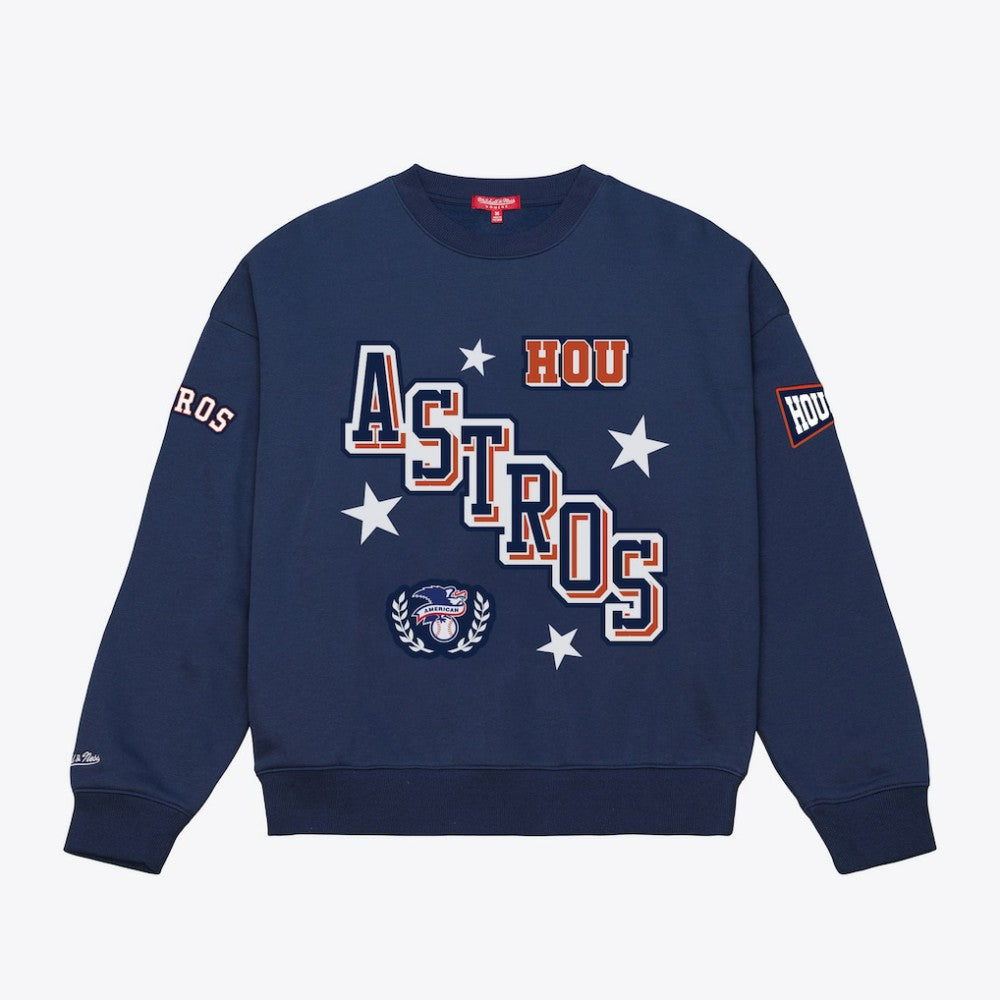 Houston Astros Mitchell & Ness Women's Pep Rally Sweatshirt - MLB Sweatshirts