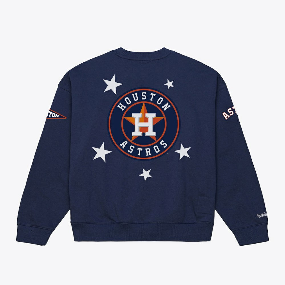 Houston Astros Mitchell & Ness Women's Pep Rally Sweatshirt - MLB Sweatshirts