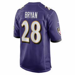 Baltimore Ravens Taven Bryan  Team Game Jersey | NFL Discount