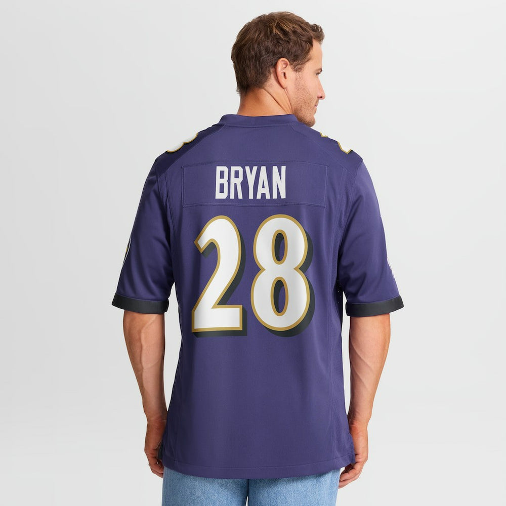 Baltimore Ravens Taven Bryan  Team Game Jersey | NFL Discount