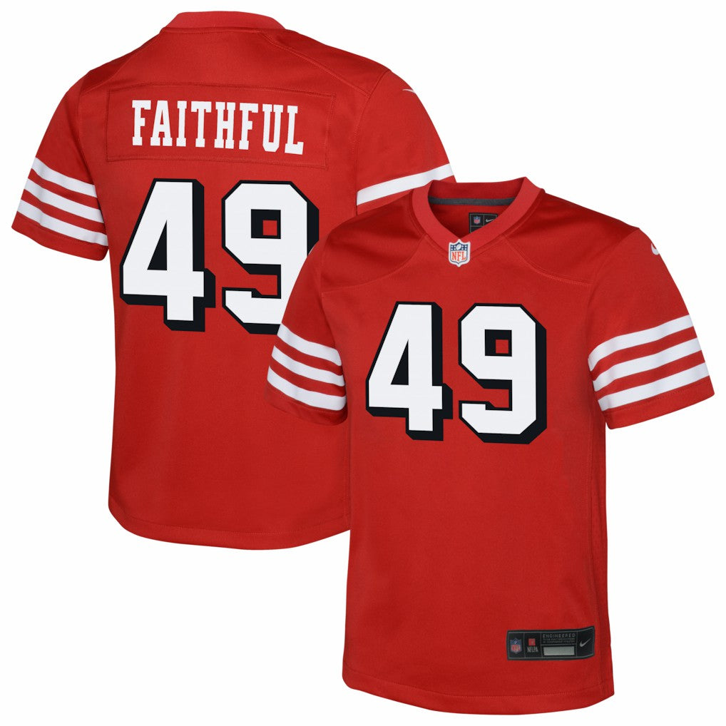 San Francisco 49ers The Faithful  Youth Alternate 2 Game Jersey | NFL Online