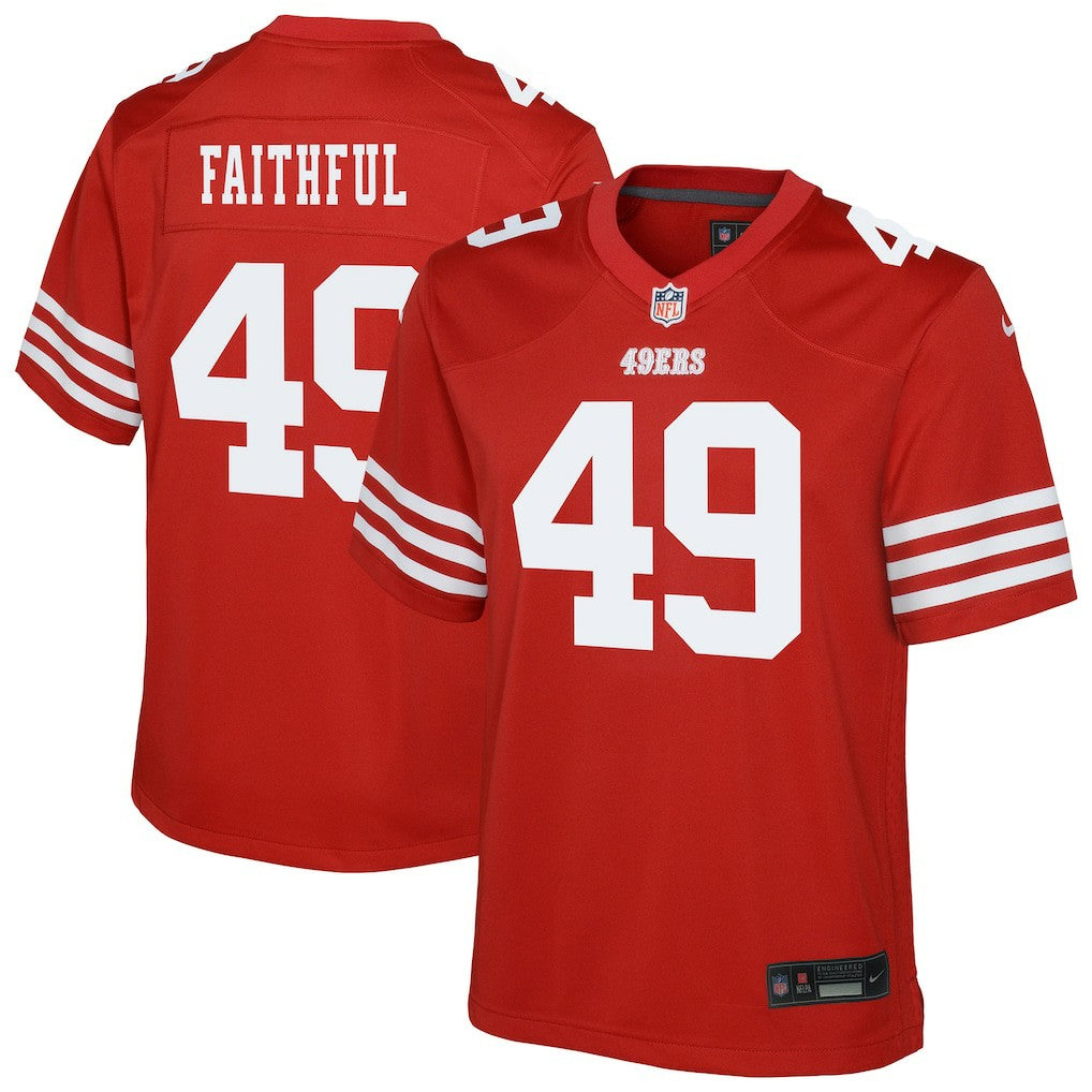 San Francisco 49ers The Faithful  Youth Team Game Jersey | NFL New