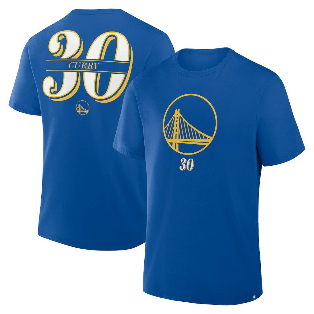 Royal Stephen Curry Golden State Warriors In The Paint Name & Number T-Shirt sale | NBA