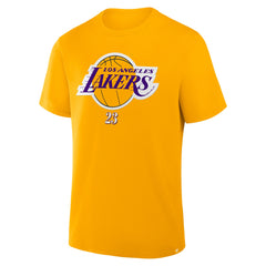 Gold LeBron James Los Angeles Lakers In The Paint Name & Number T-Shirt | NBA