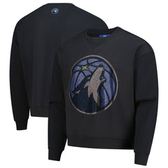 Charcoal Minnesota Timberwolves Terez Unisex Oversized Gemstone Logo Sweatshirt | NBA