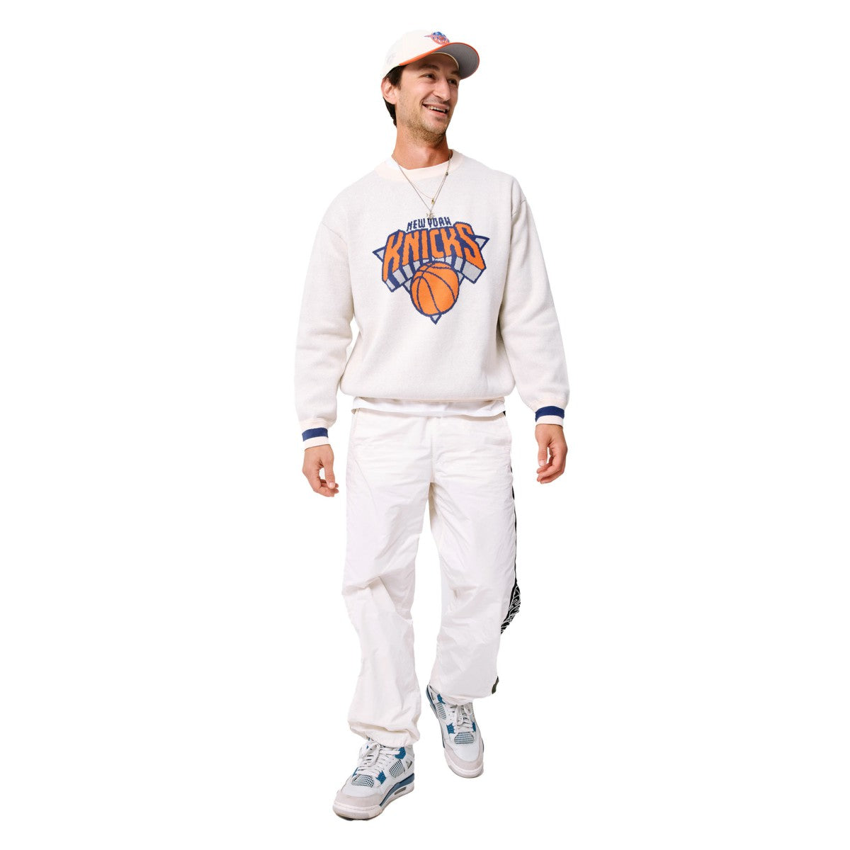 Cream New York Knicks Terez Unisex Oversized Sweater | NBA