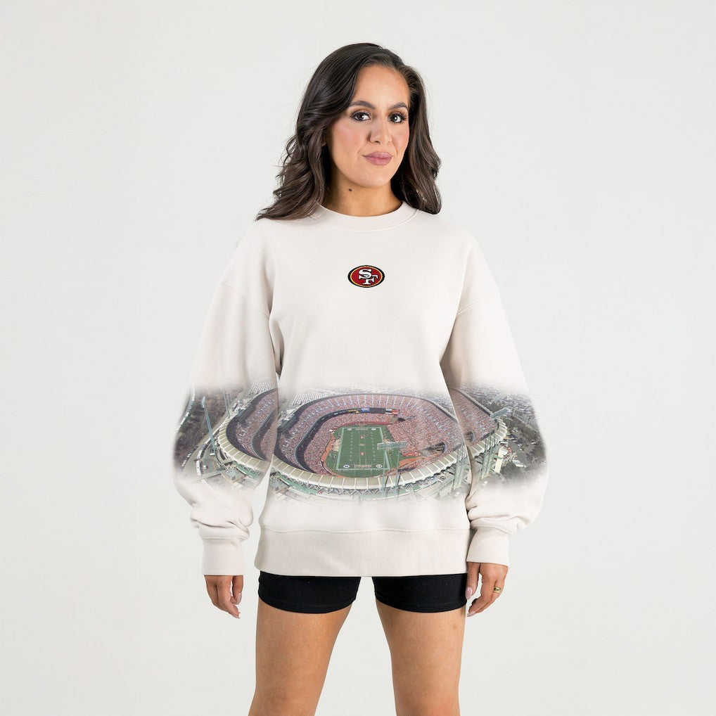 San Francisco 49ers Gameday Couture Women's Power Move Stadium Premium Drop Shoulder Sweatshirt | NFL Online