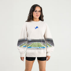 Detroit Lions Gameday Couture Women's Power Move Stadium Premium Drop Shoulder Sweatshirt | NFL Discount