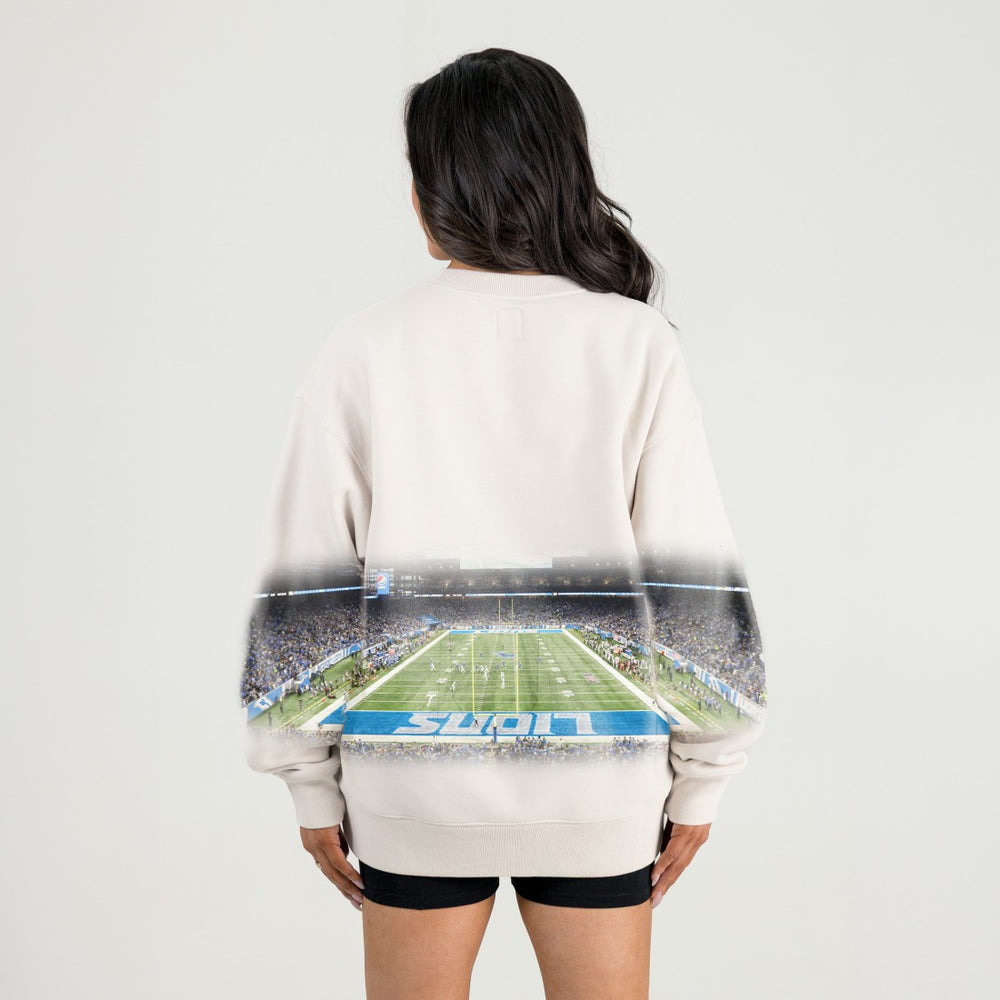 Detroit Lions Gameday Couture Women's Power Move Stadium Premium Drop Shoulder Sweatshirt | NFL Discount